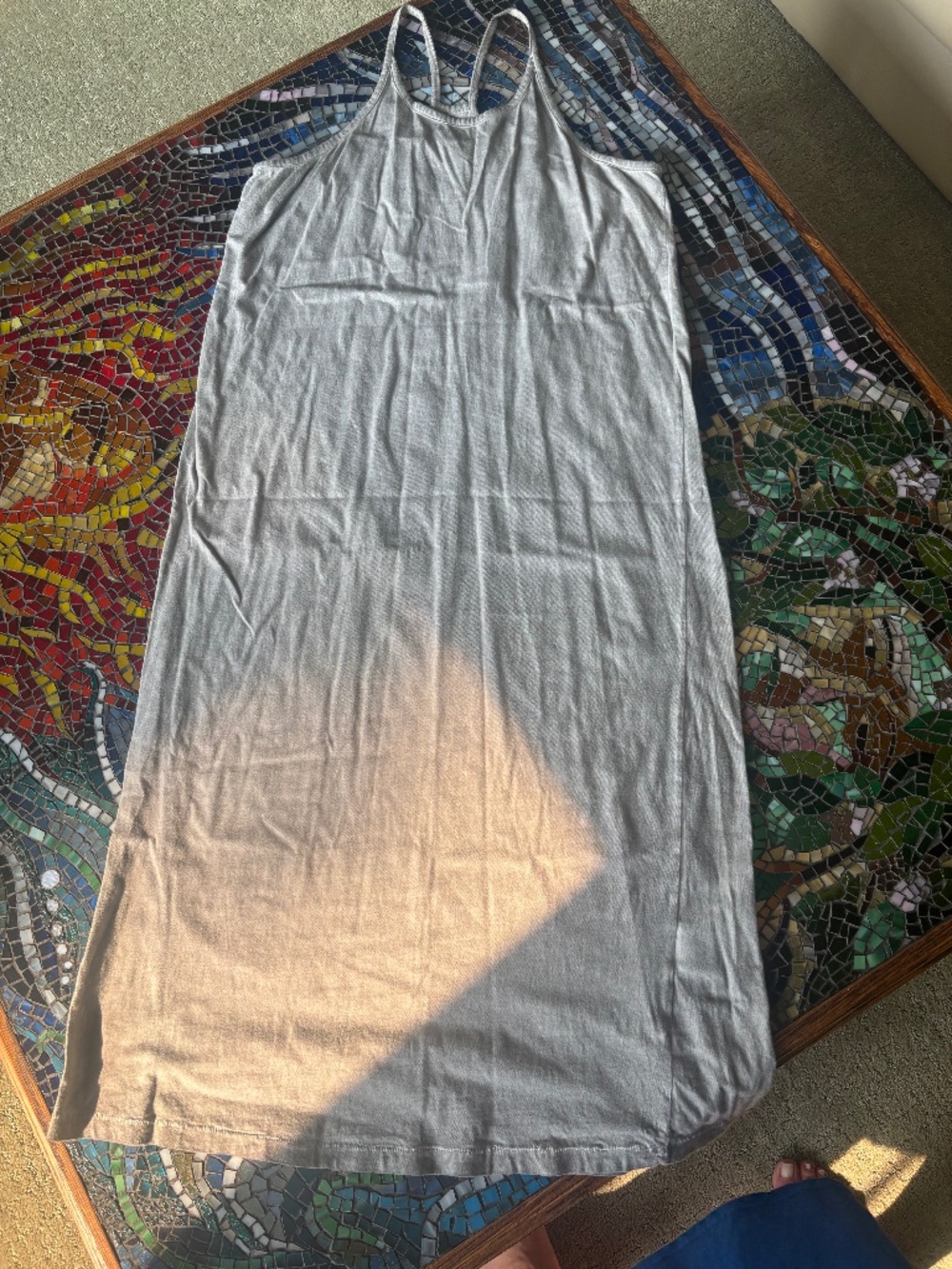 Rundholz Gray Cotton Tank Dress